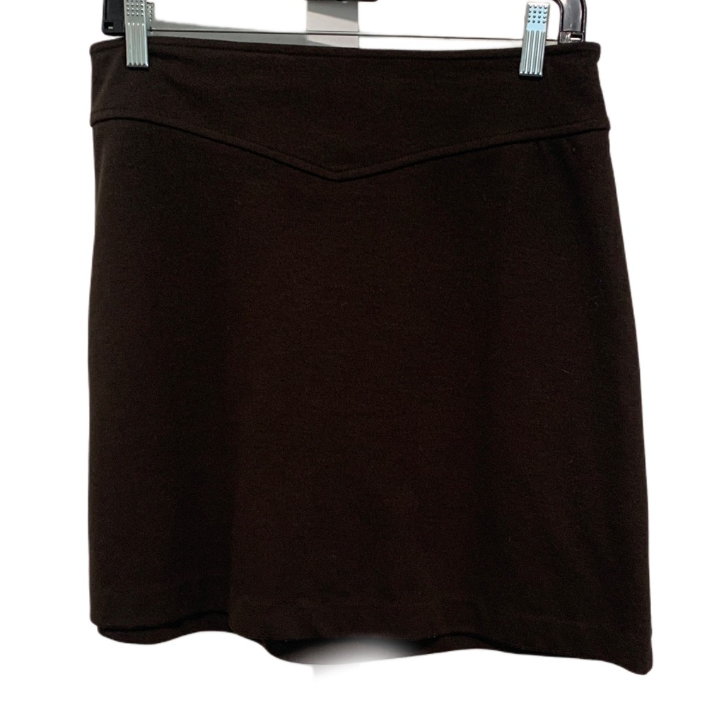 Y2K New York and Company Dark Brown Mini Skirt